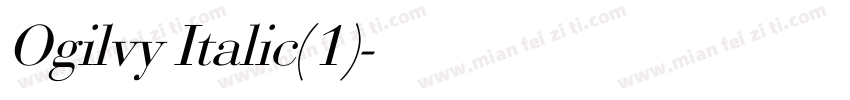 Ogilvy Italic(1)字体转换